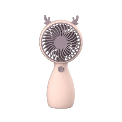 USB Rechargeable Mini Handheld & Desktop Fan for Kids – Cute Deer Portable Fan