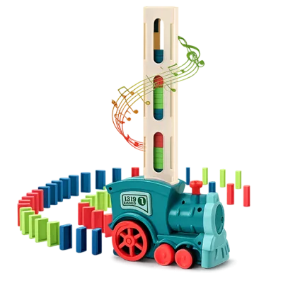 Electric Domino Train Automatic Domino Laying Toy Set for Kids (3+ Years)