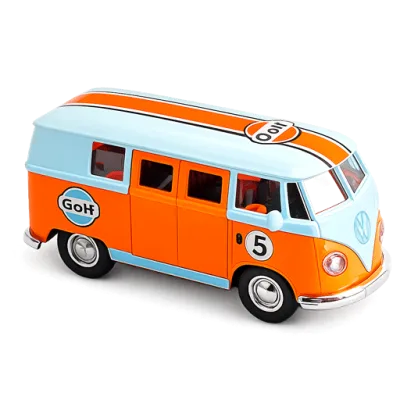 Mini Metal Volkswagen Samba Bus Die-Cast Model Car 1:36 Scale with Openable Doors
